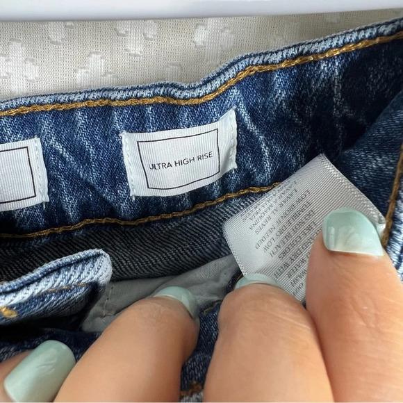 Kancan Ultra High Rise Cut Off Denim Shorts - Picture 3 of 5